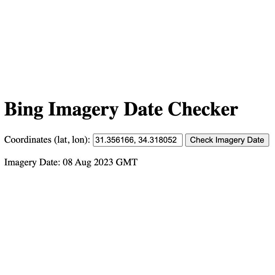 Bing Sat Image Date Checker